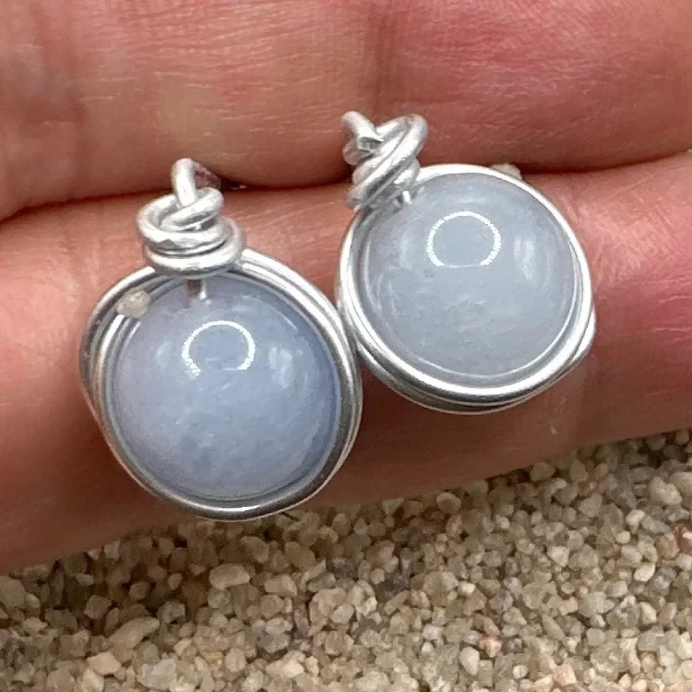 Alquimia Silver and Blue Earrings